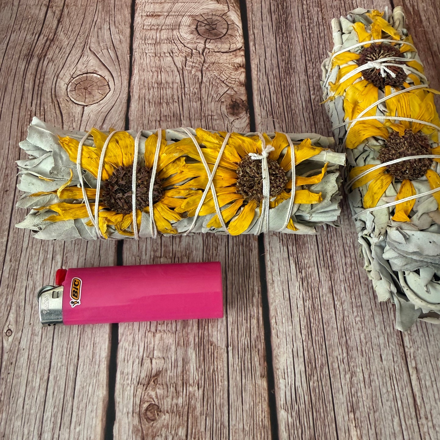 Sunflower + White Sage Smudge Wand