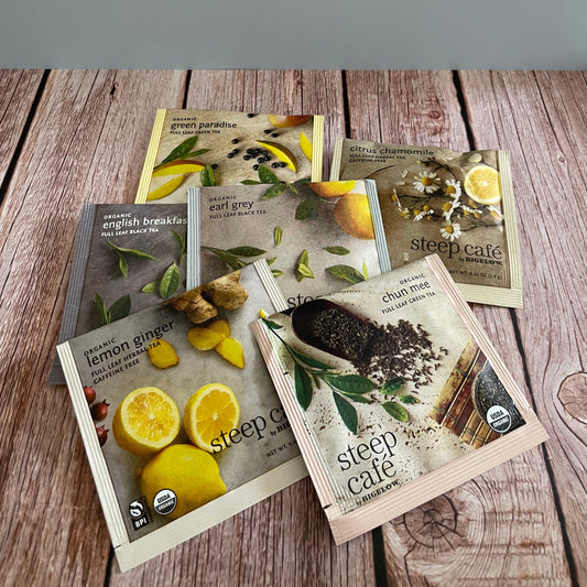 ☕ Organic Steep Café Tea Sampler – Assorted Flavors