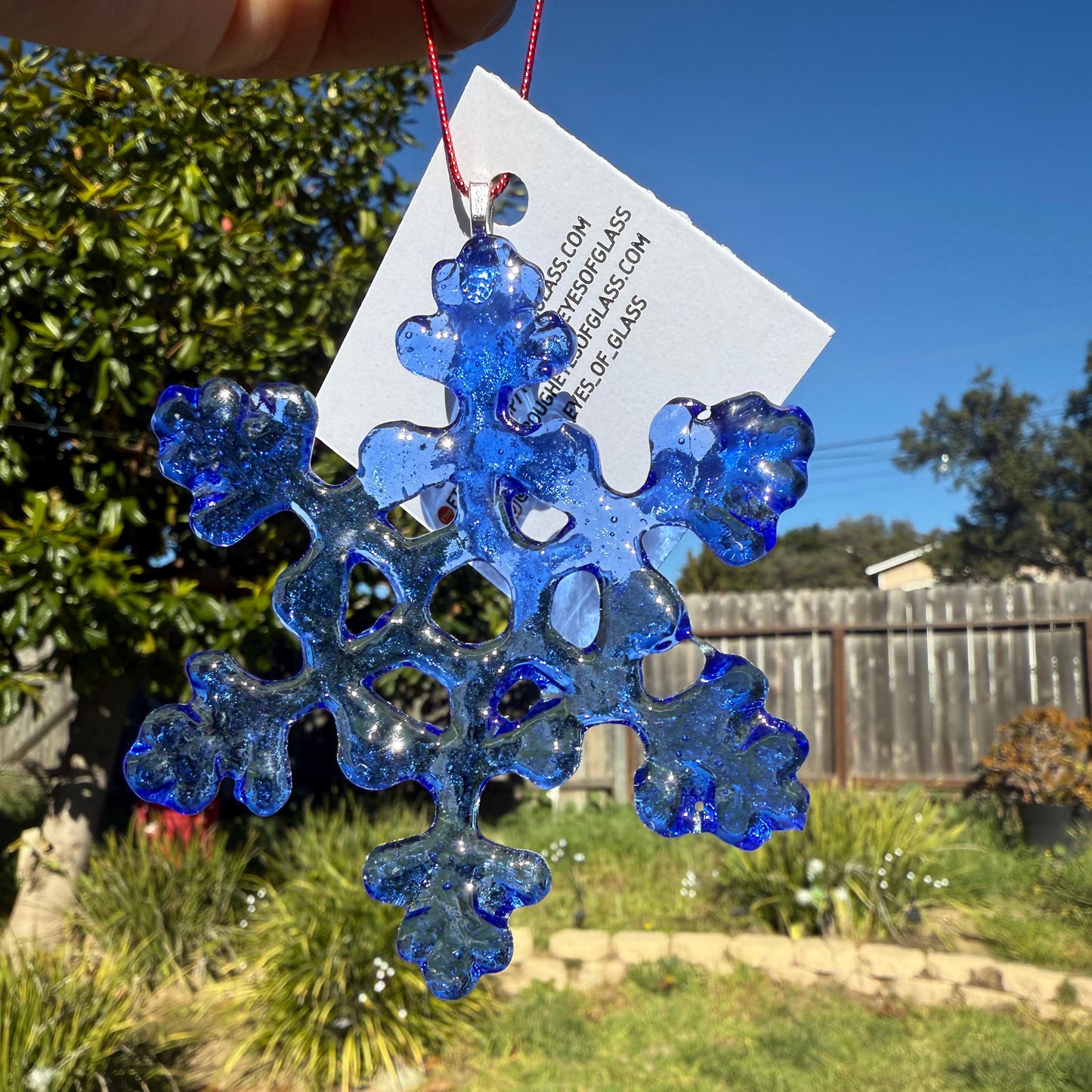 ❄️ Fused Glass Snowflake Ornaments
