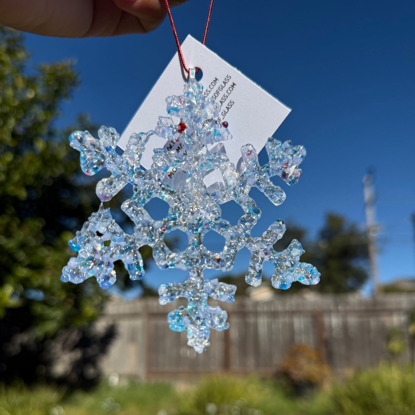 ❄️ Fused Glass Snowflake Ornaments