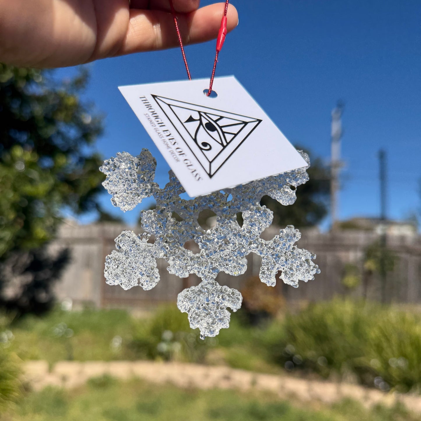 ❄️ Fused Glass Snowflake Ornaments