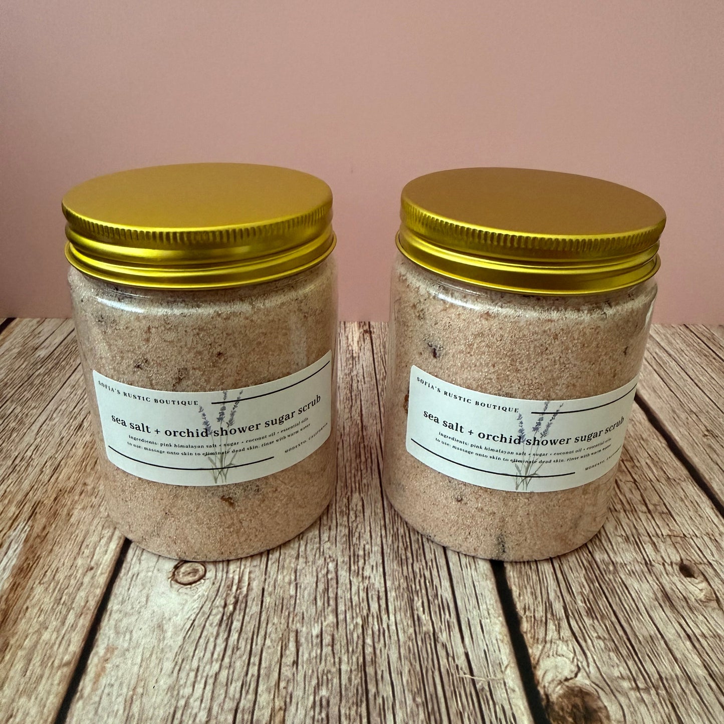 ✨ Sea Salt + Orchid Shower Sugar Scrub